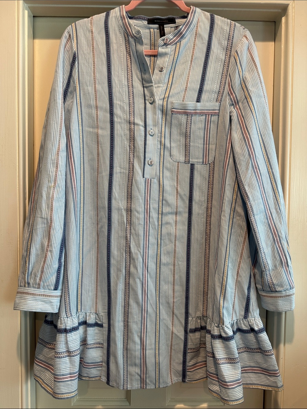 BCBG Woven Stripe Dress